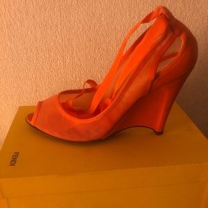 Authentic Fendi Wrap Around Leg Shoes